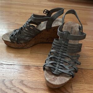 Maurices Gray Wedge Sandals for Women
